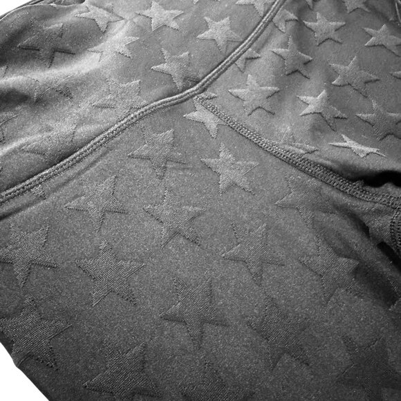 Mono B Black Star Embossed Leggings Women’s Size Small NWT High Waist Activewer - Picture 4 of 8